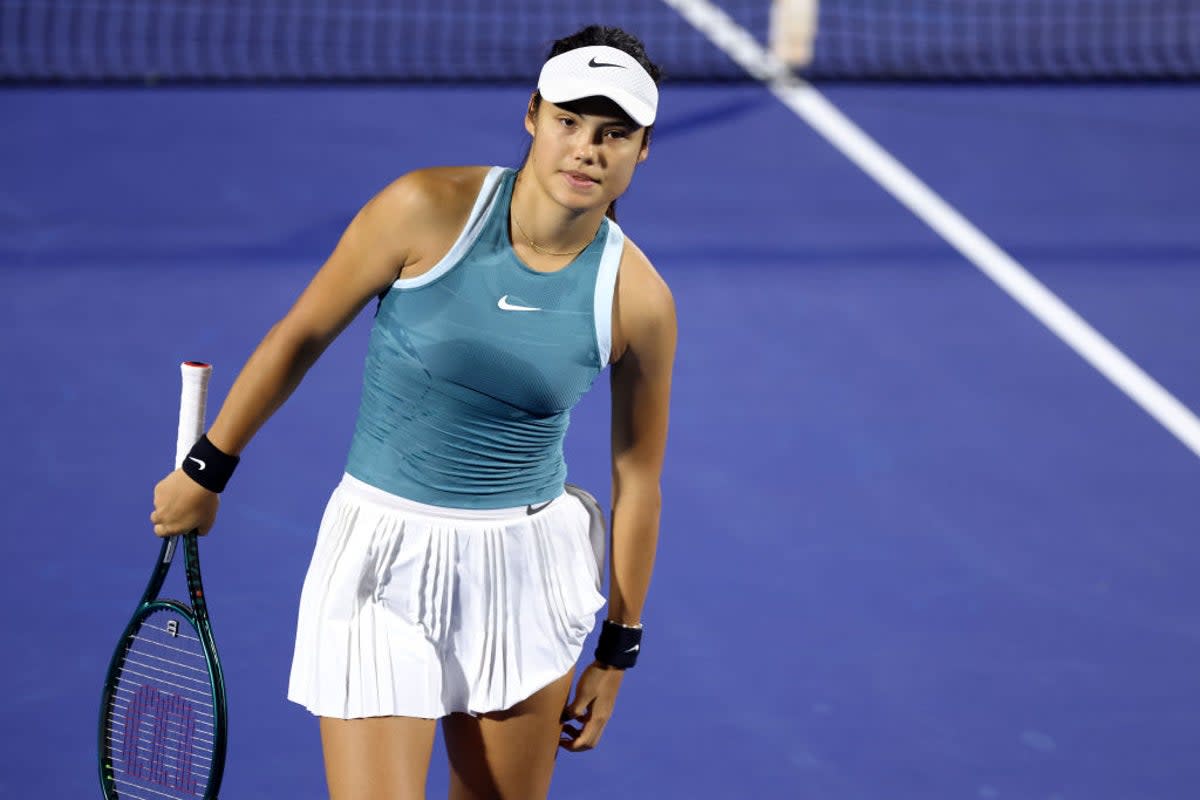 Raducanu approaches the umpire in tears and a man is ejected during a second-round match in Dubai