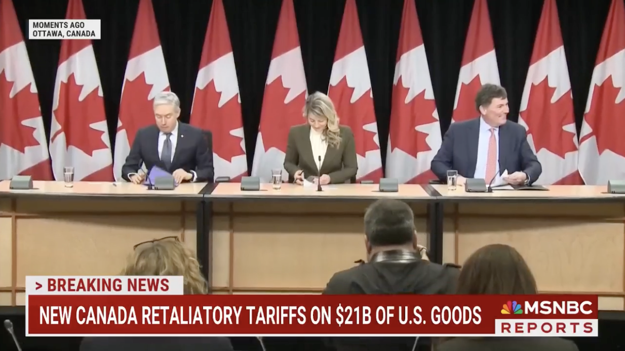 Canada hits U.S. with $21 billion of retaliatory tariffs as global trade war heats up