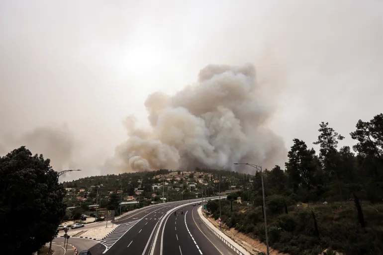 Israel wildfires flare near Jerusalem for a second day, arson arrests made