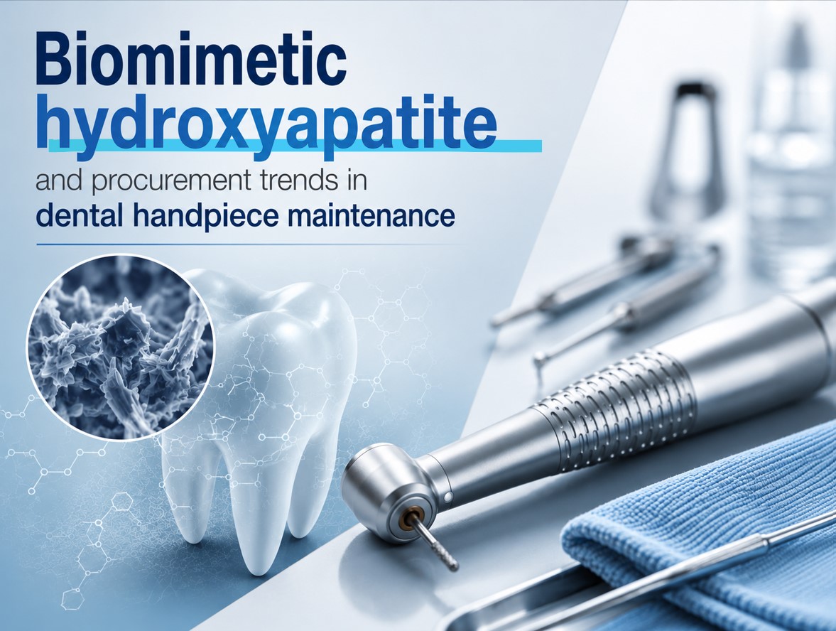 Biomimetic hydroxyapatite and procurement trends in dental handpiece maintenance